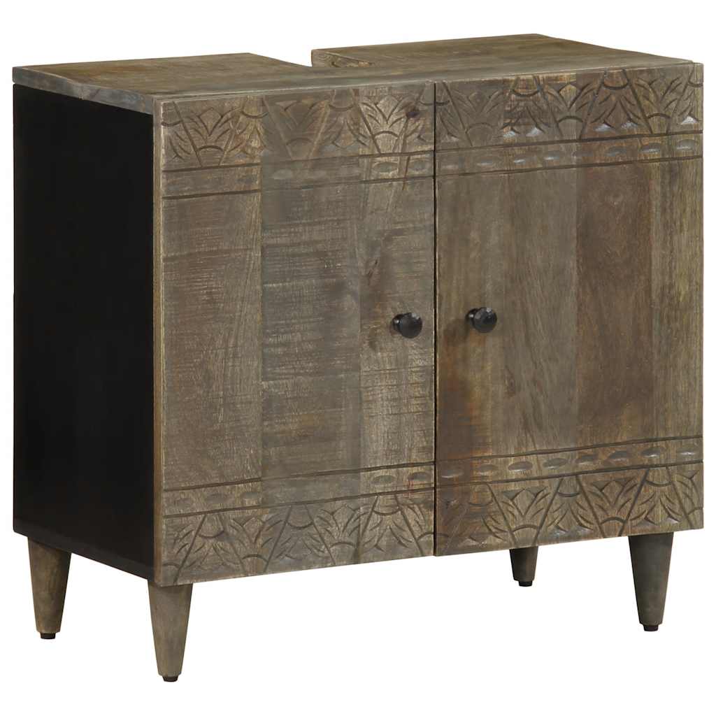 Bathroom Sink Cabinet 62x33x58 cm Solid Wood Mango - Unbeatable Bargains