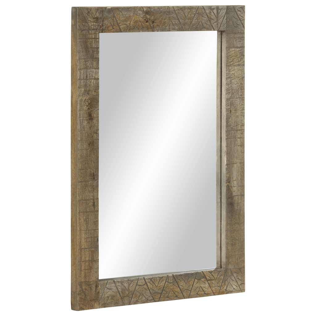 Bathroom Mirror 50x2.5x70 cm Solid Wood Mango - Brittle & Co