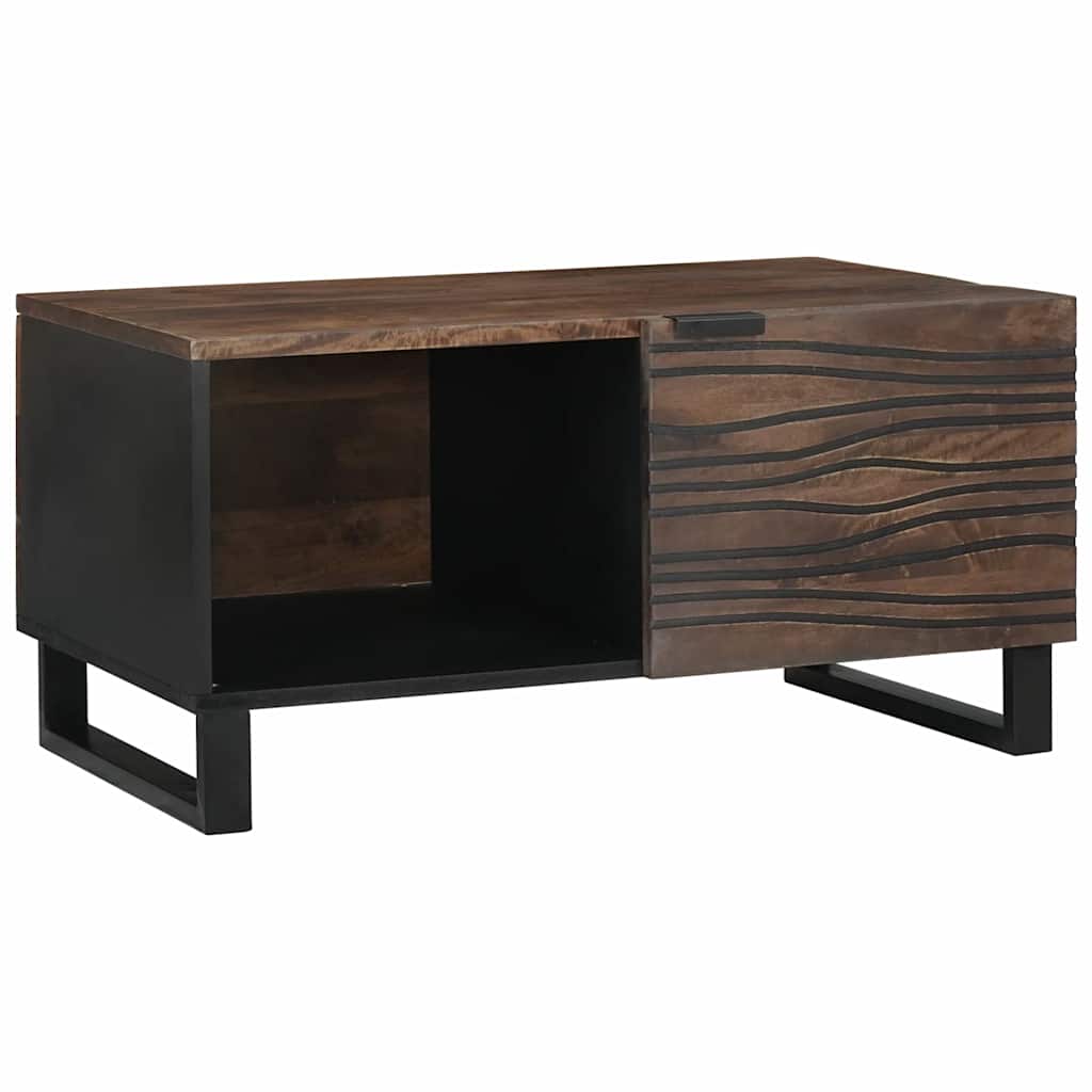 Coffee Table 80 x 50 x 40 cm - Solid Mango Wood & Engineered Wood - Decor Base