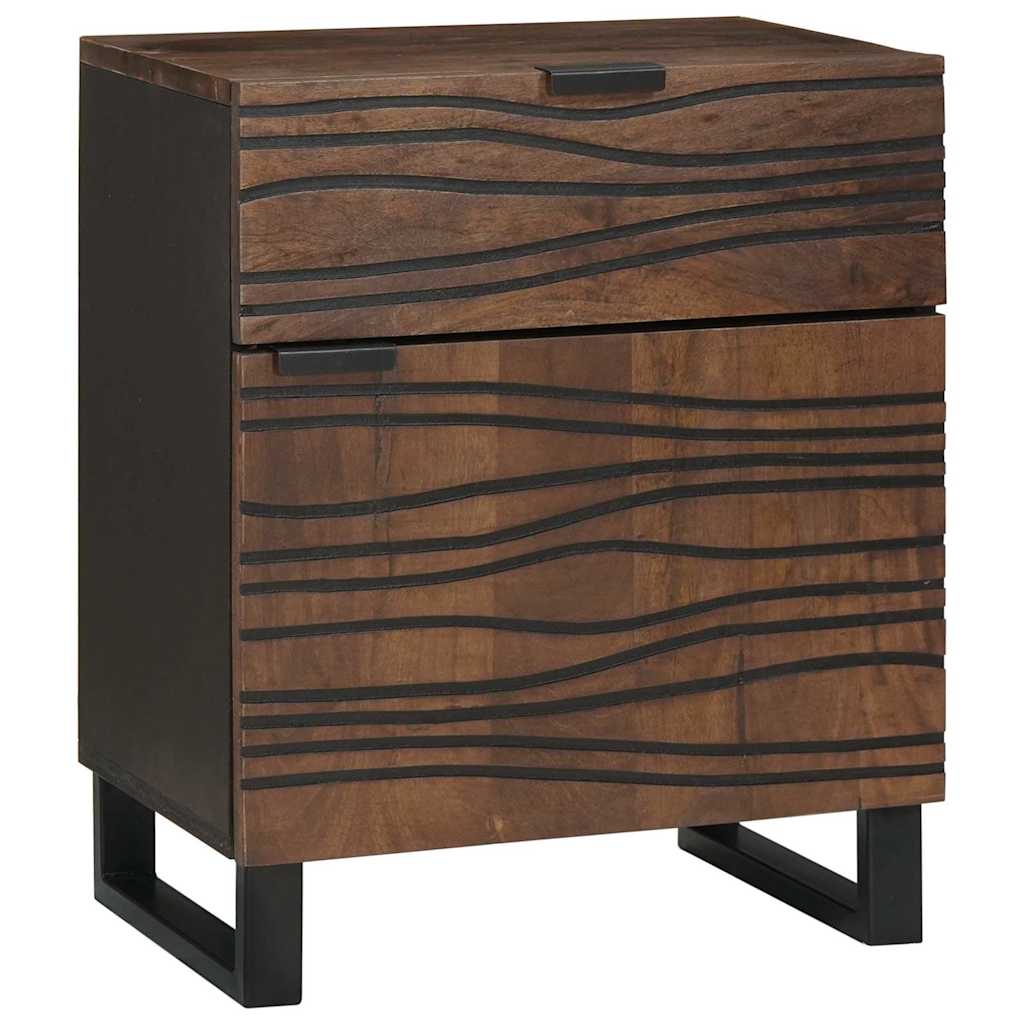 Bedside Cabinet 50x33x60 cm Solid Wood Walnut - Design Hut