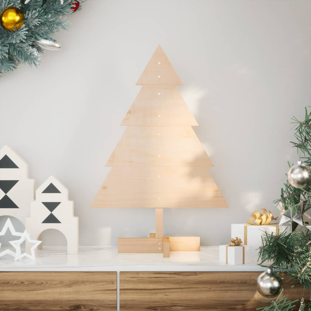 Elvan Wooden Christmas Tree for Decoration 70cm Solid Wood - Direct Imports