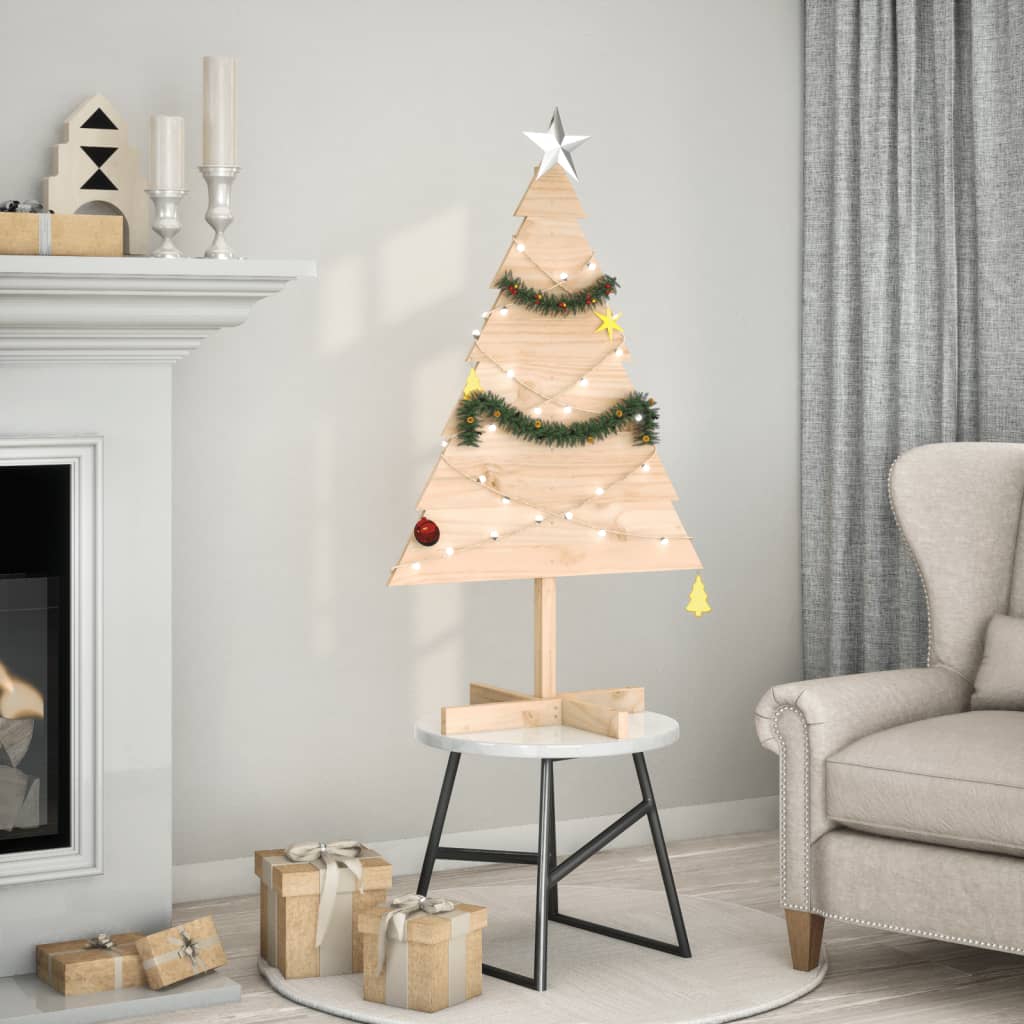 Lauxe Wooden Christmas Tree for Decoration 110cm Solid Wood - Direct Imports