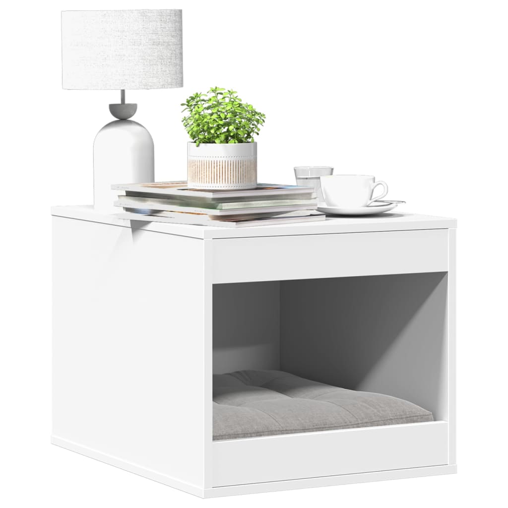 Cat Litter Box Enclosure White 47x59x42 cm Engineered Wood - Design Hut
