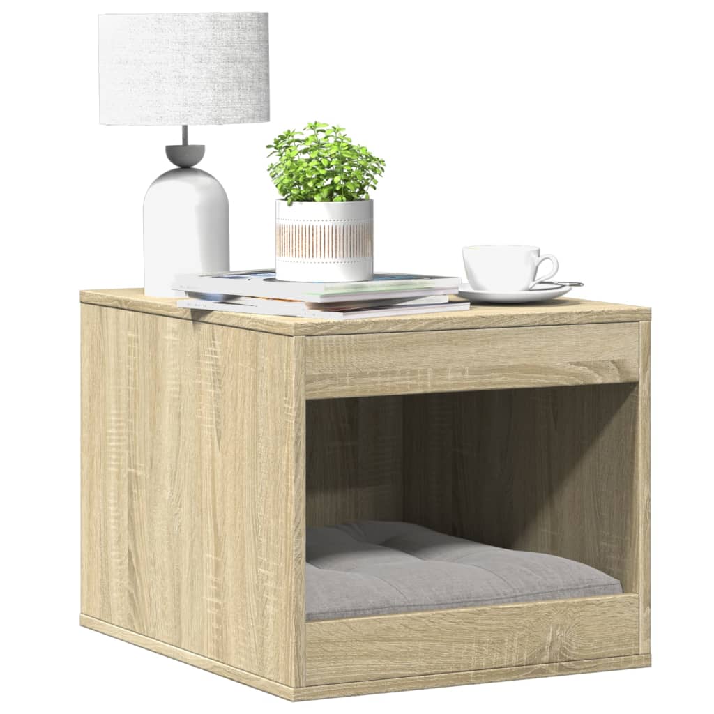 Cat Litter Box Enclosure Sonoma Oak 47x59x42 cm Engineered Wood - Design Hut