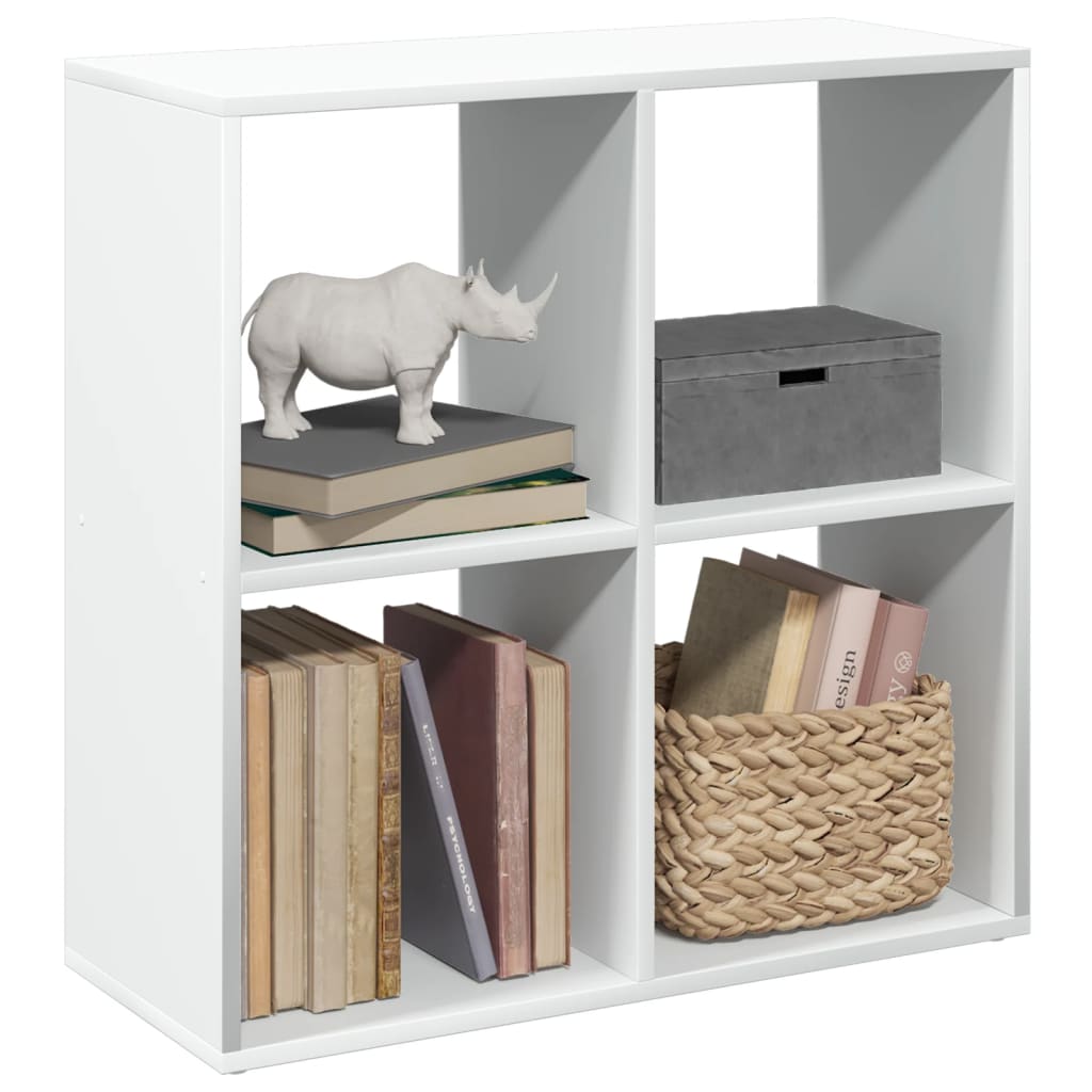 Room Divider Bookcase White 69.5x29x69.5 cm Engineered Wood - Decor Base