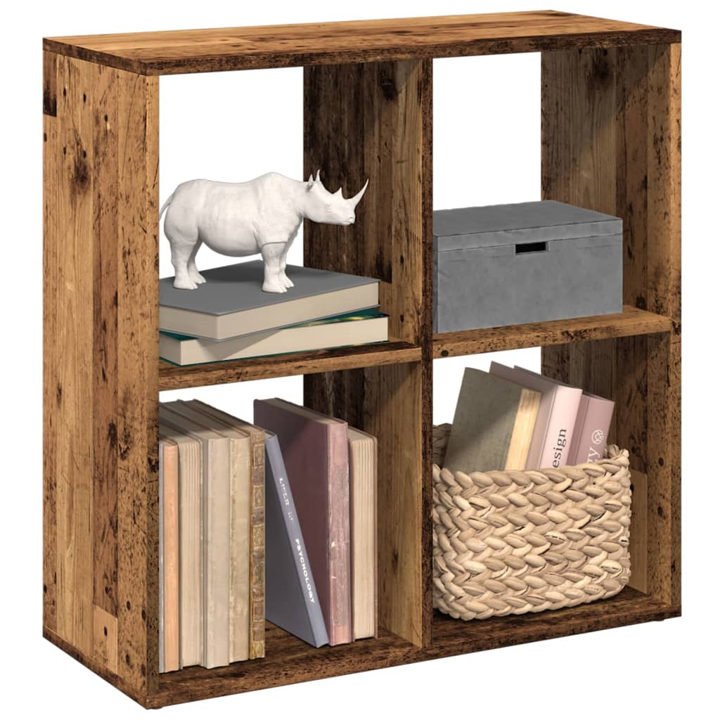 Room Divider Bookcase Old Wood 69.5x29x69.5 cm Engineered Wood - Tyrell & Tyrell