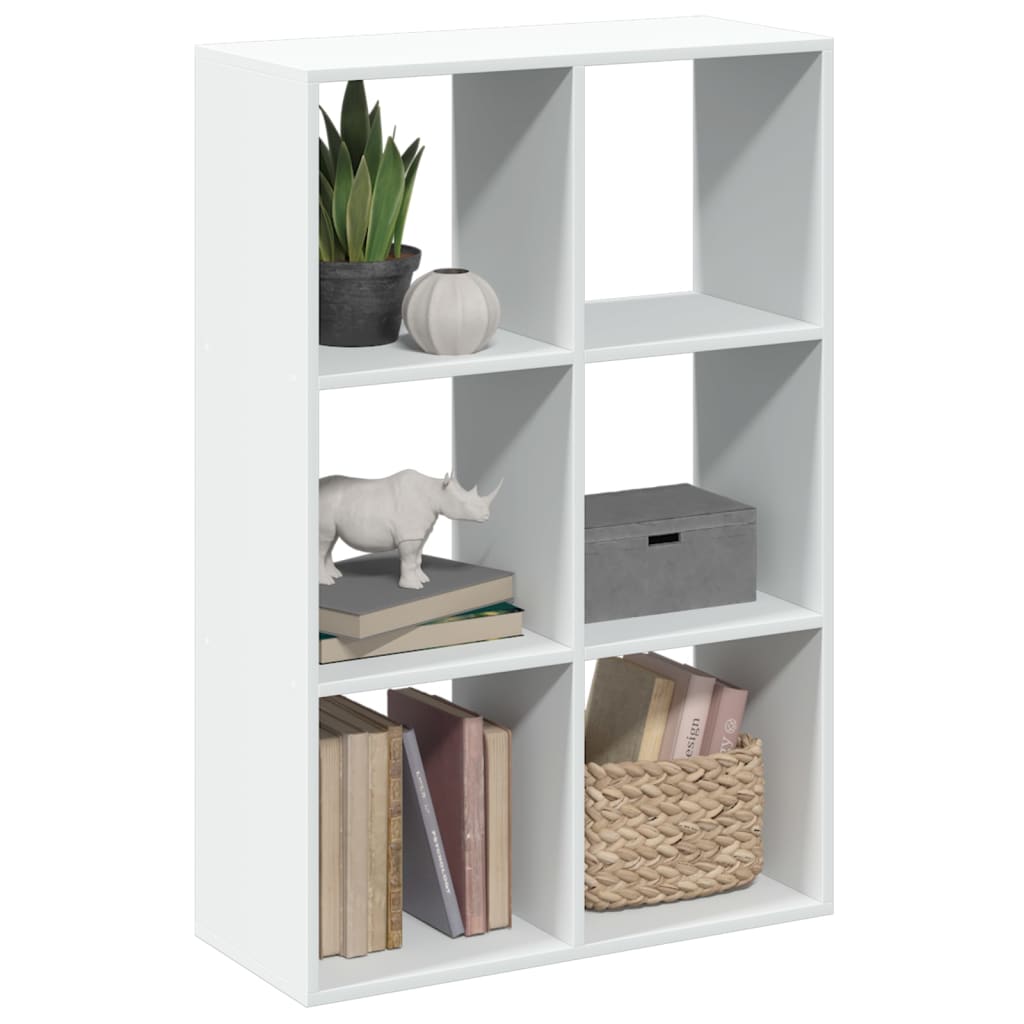 Room Divider Bookcase White 69.5x29x103.5 cm Engineered Wood - Charlotte Dunes