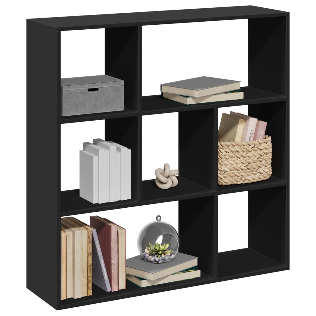 Room Divider Bookcase Black 102x29x103.5 cm Engineered Wood - Millennium Furniture