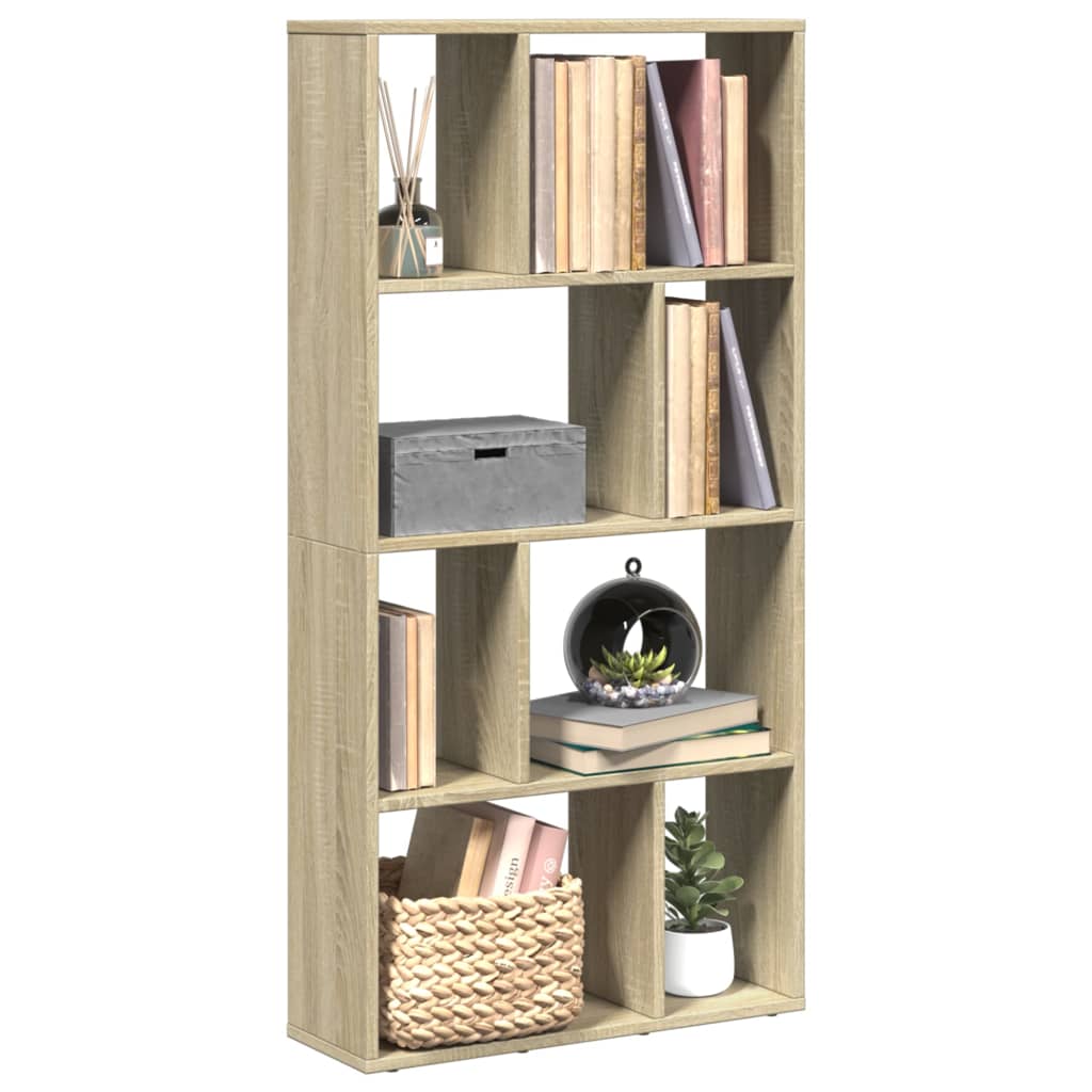 Bookcase Sonoma Oak 60x20x120 cm Engineered Wood - Charlotte Dunes