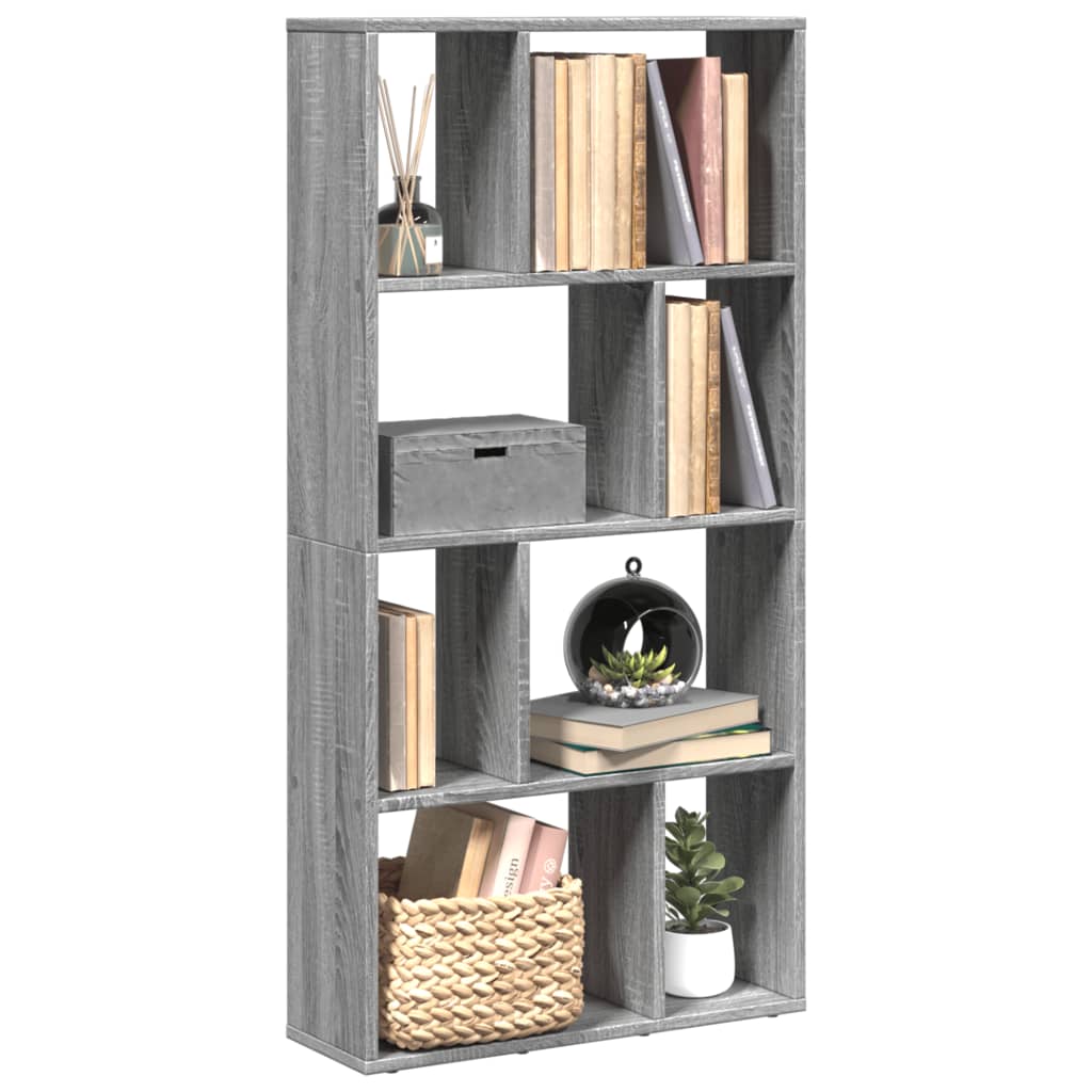 Bookcase Grey Sonoma 60x20x120 cm Engineered Wood - Charlotte Dunes