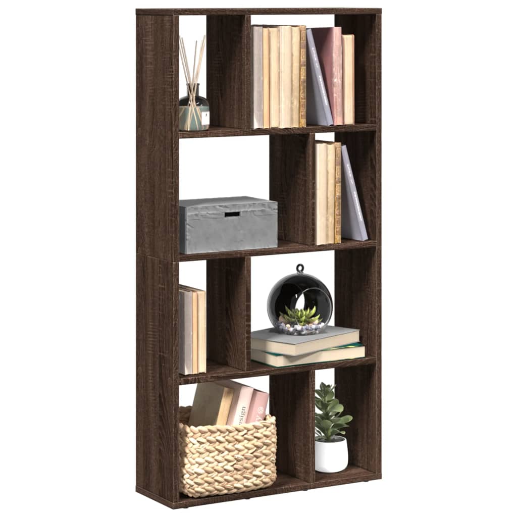 Bookcase Brown Oak 60x20x120 cm Engineered Wood - Charlotte Dunes