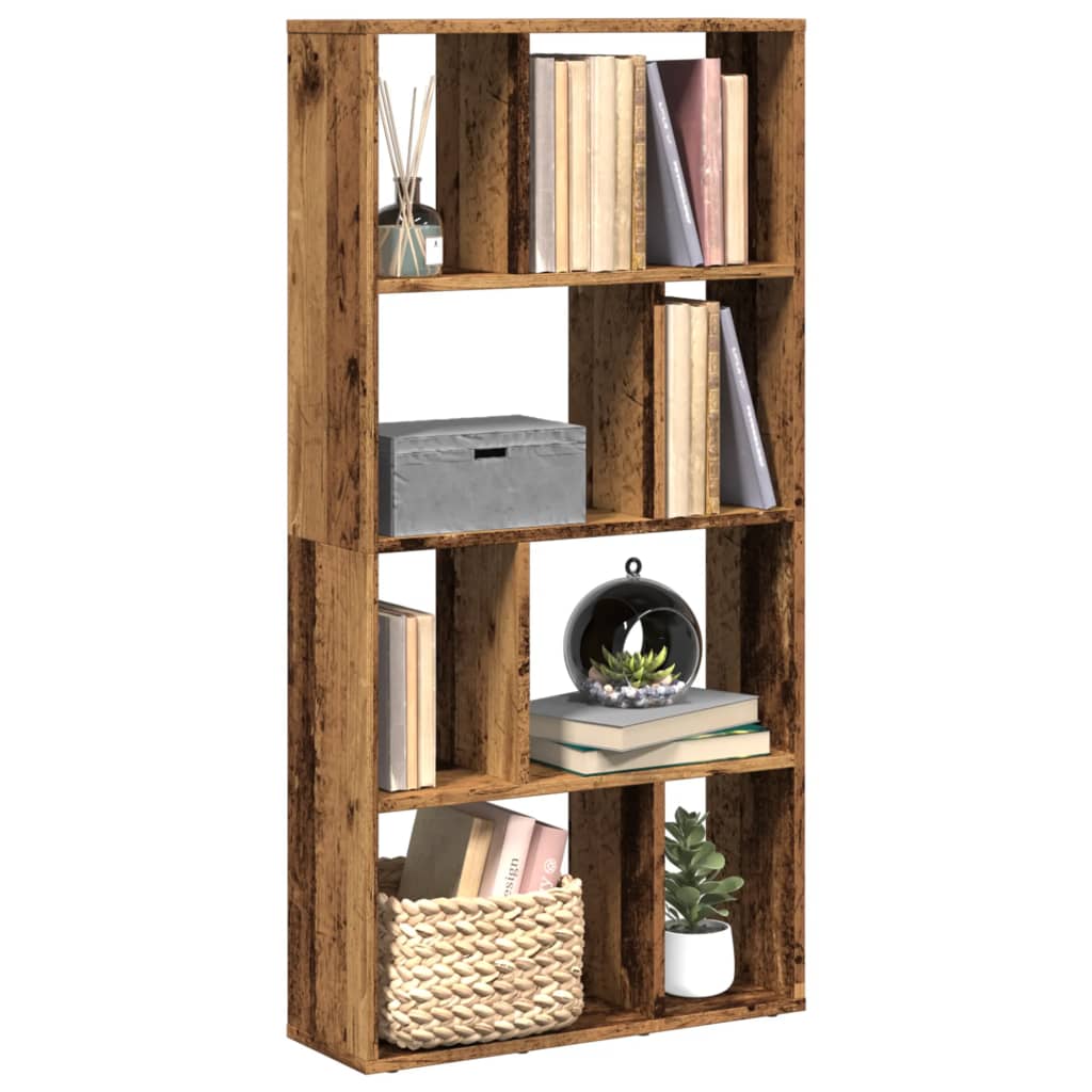Bookcase Old Wood 60x20x120 cm Engineered Wood - Charlotte Dunes
