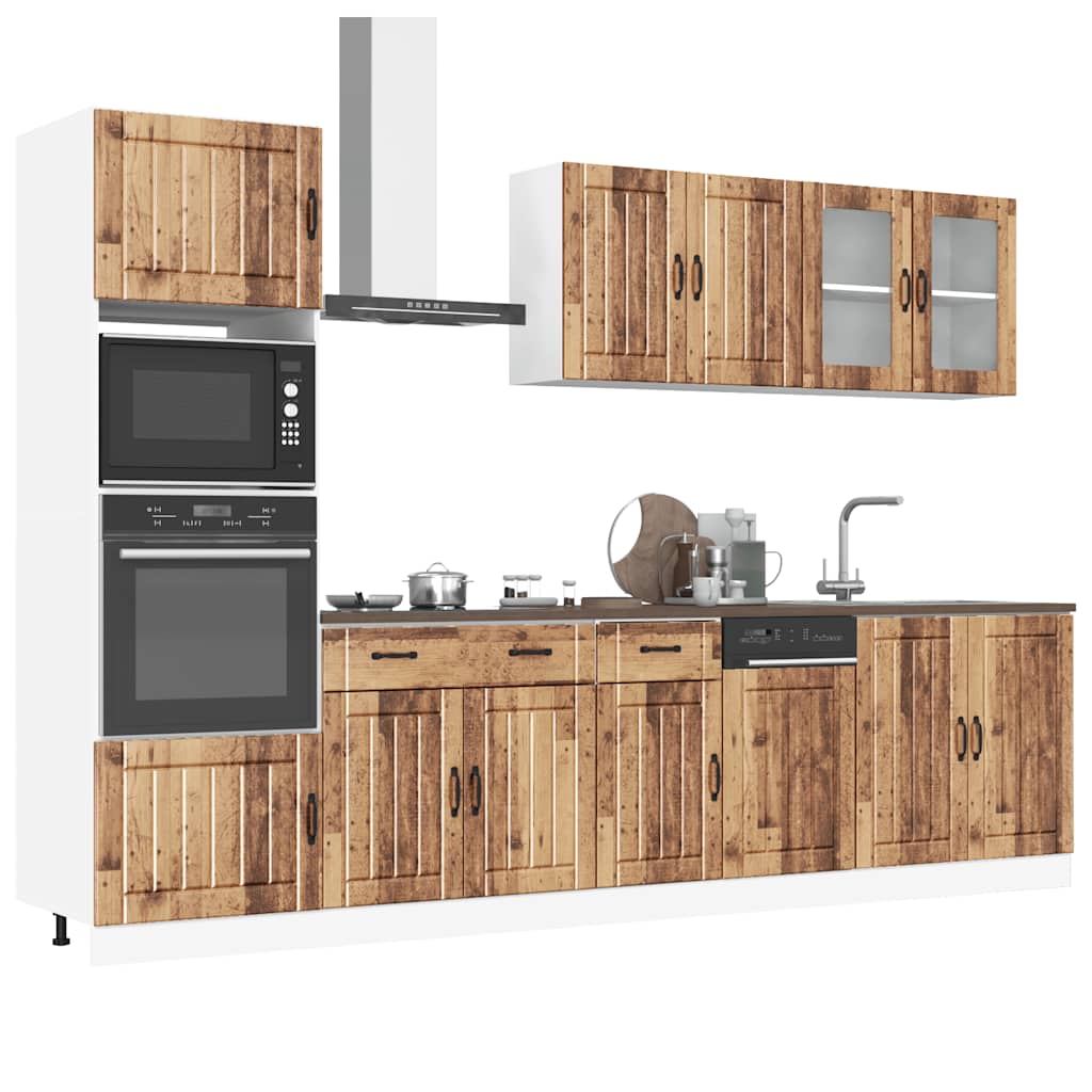 7 Piece Kitchen Cabinet Set Kalmar Old Wood Engineered Wood - All Things Good