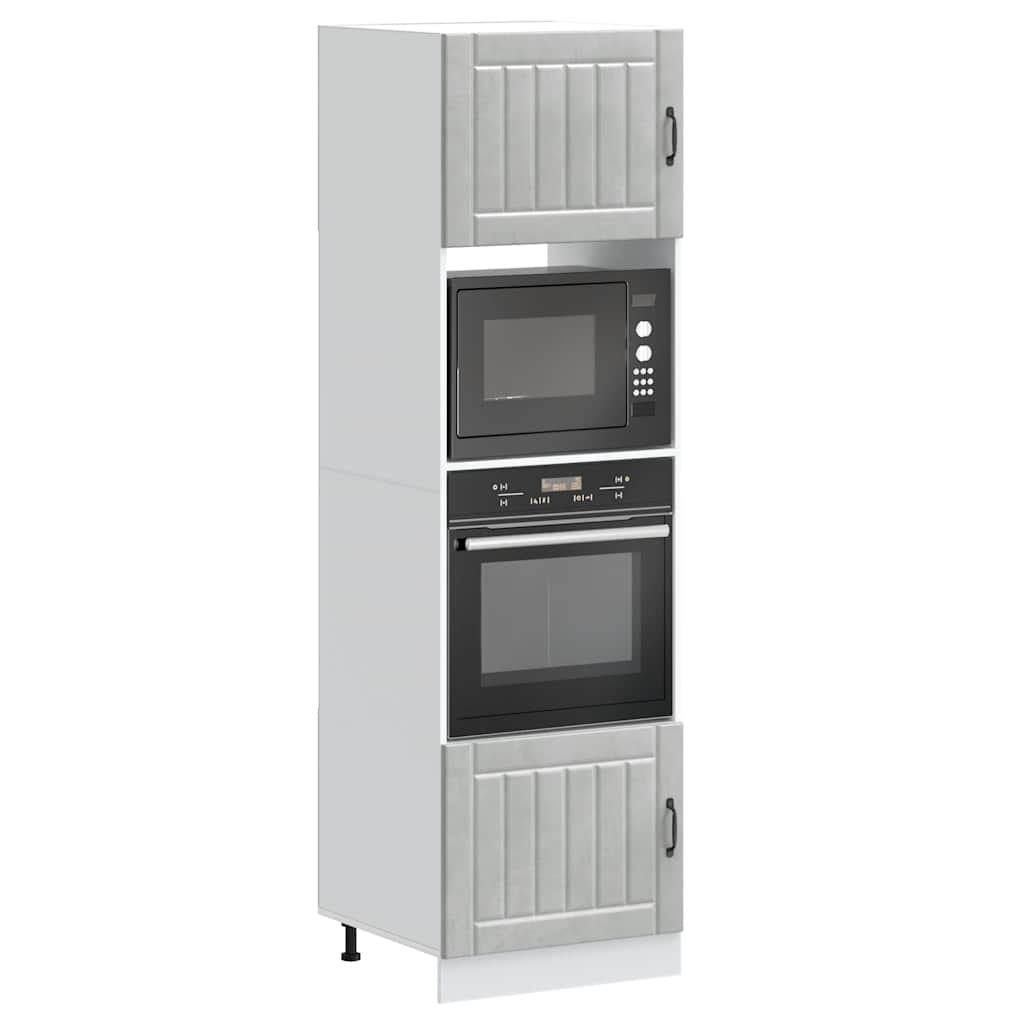 Oven Cabinets 2 pcs Kalmar Concrete Grey Engineered Wood - Decor Base