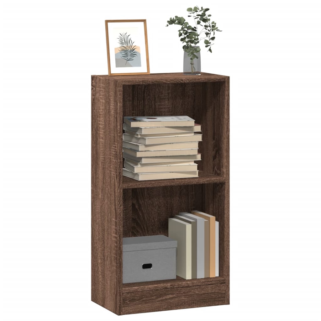Bookcase Brown Oak 40x24x76 cm Engineered Wood - Decor Base