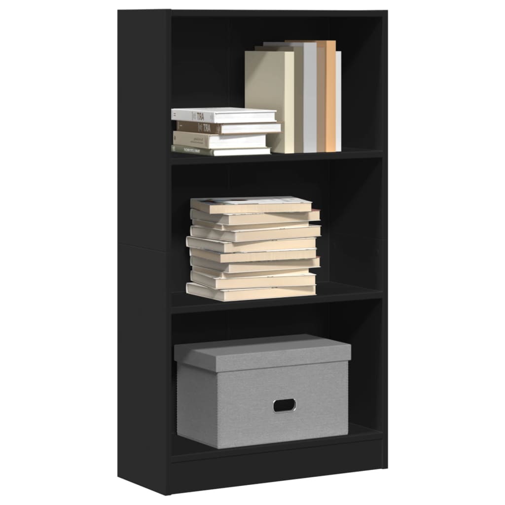 Bookcase Black 60x24x109 cm Engineered Wood - Charlotte Dunes
