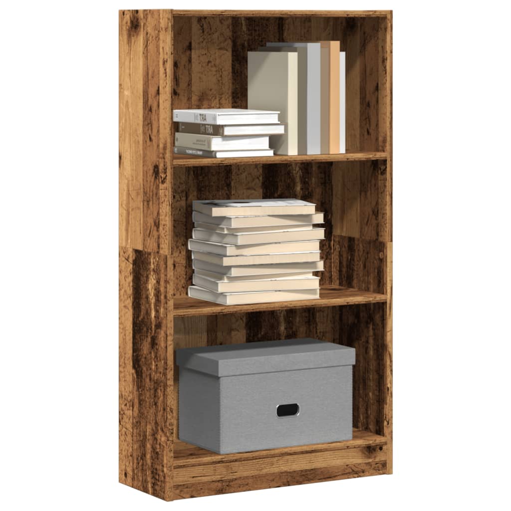 Bookcase Old Wood 60x24x109 cm Engineered Wood - Charlotte Dunes
