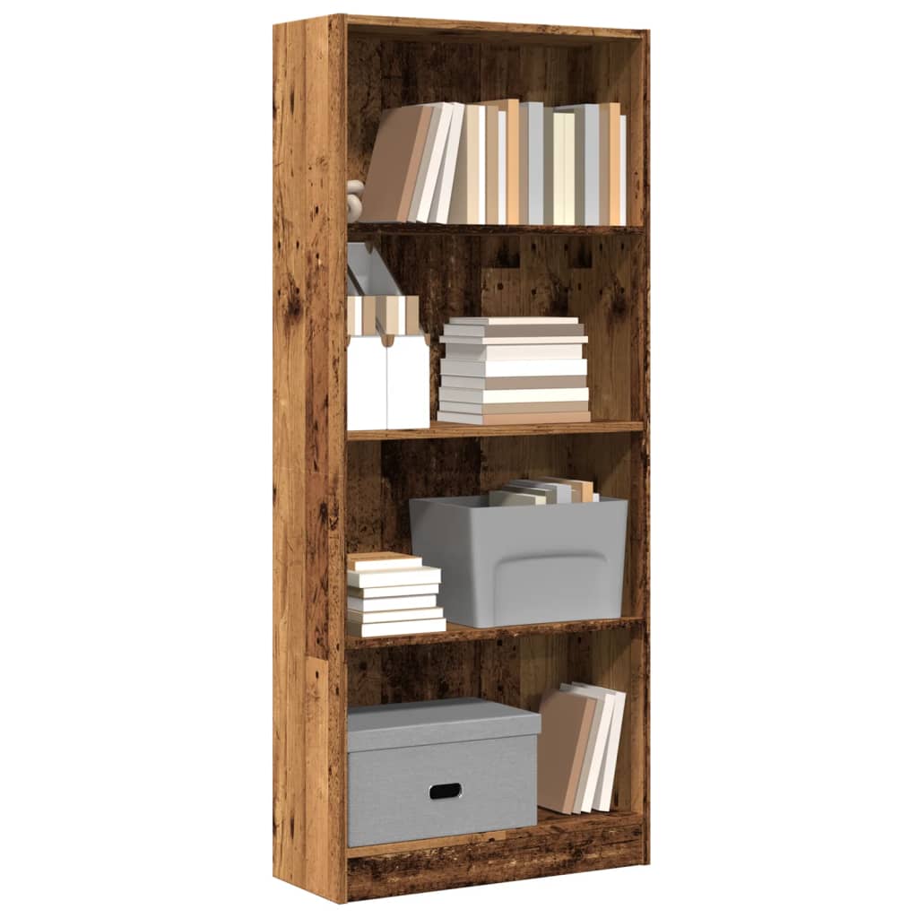Bookcase Old Wood 60x24x143 cm Engineered Wood - Discount Dealers