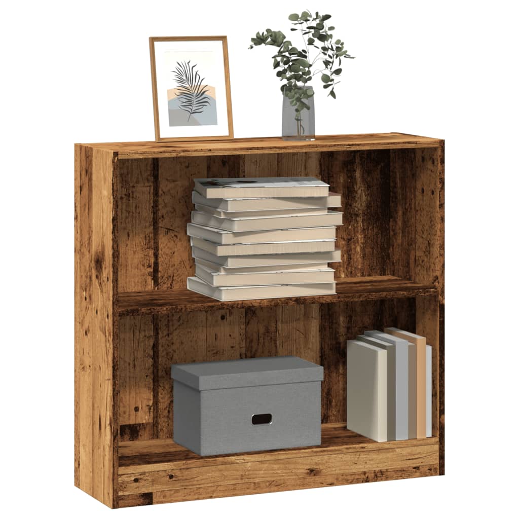 Bookcase Old Wood 80x24x76 cm Engineered Wood - Millennium Furniture