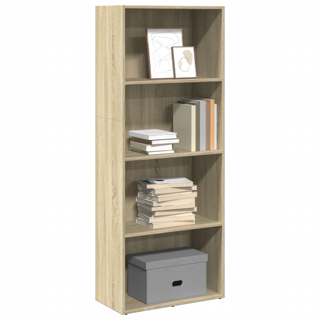 Bookcase Sonoma Oak 60x30x152 cm Engineered Wood - Charlotte Dunes