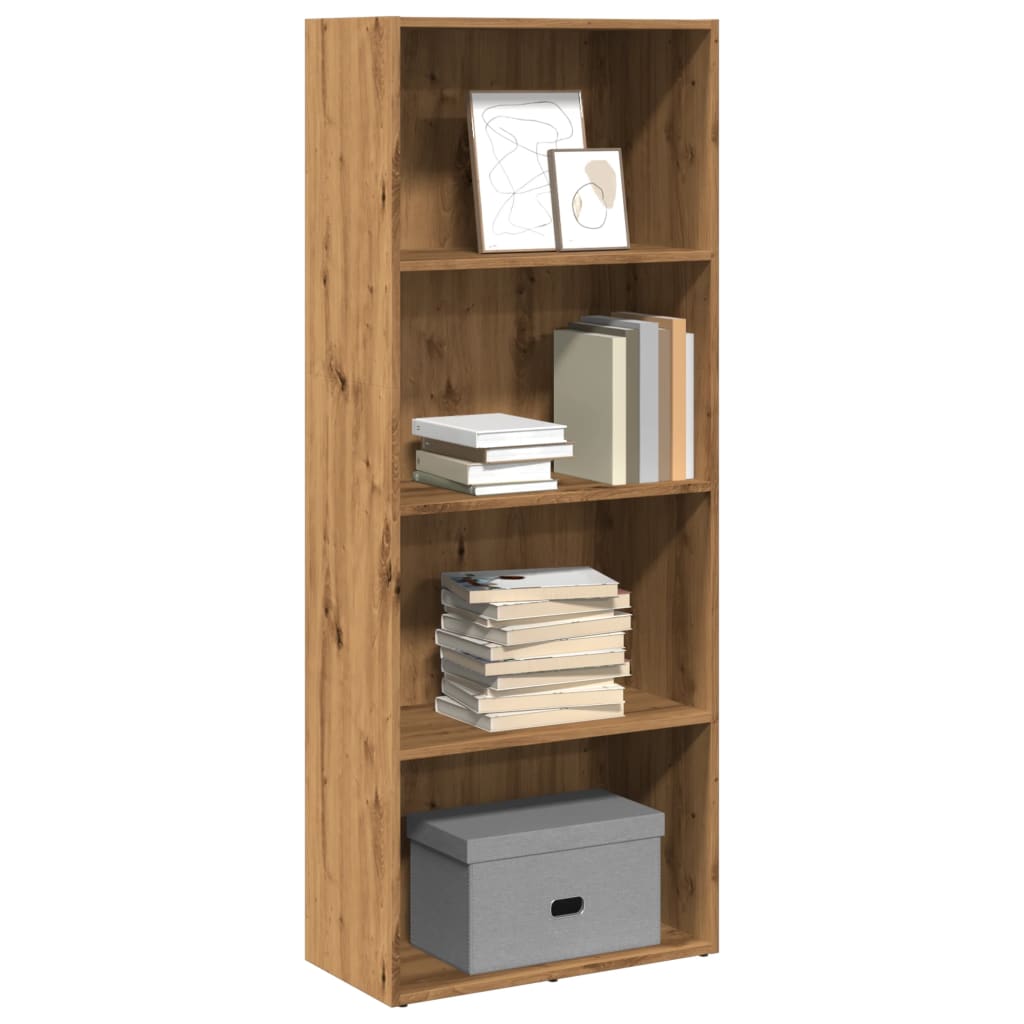 Bookcase Artisian Oak 60x30x152 cm Engineered Wood - Charlotte Dunes