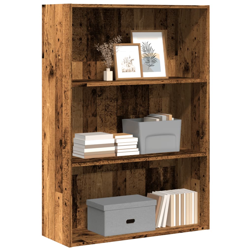 Bookcase Old Wood 80x30x114 cm Engineered Wood - Decor Base