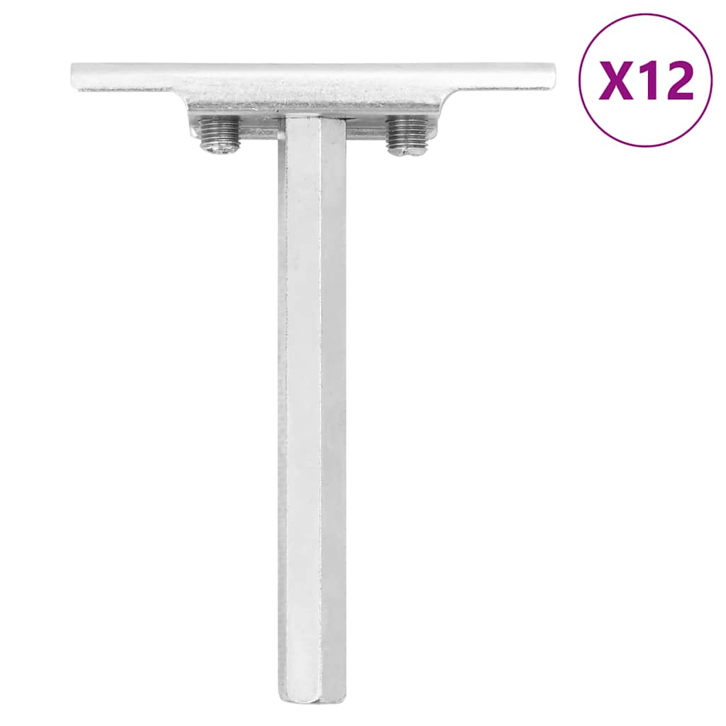 Floating Shelf Brackets 12pcs Invisible 12x100 mm Carbon Steel - Decor Base