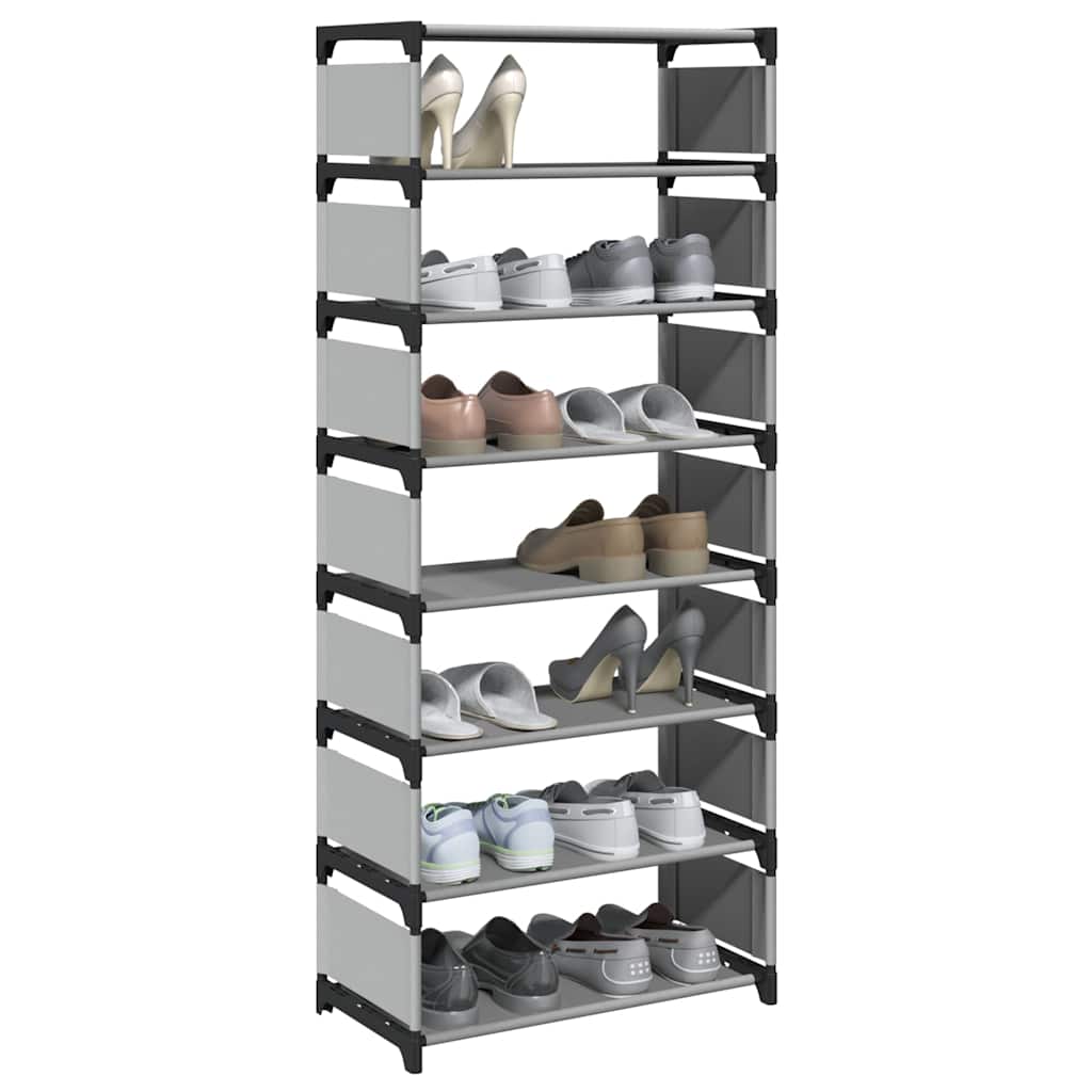 XAVIER Tall Shoe Rack 8-Tier Grey Non-woven Fabric - Millennium Furniture