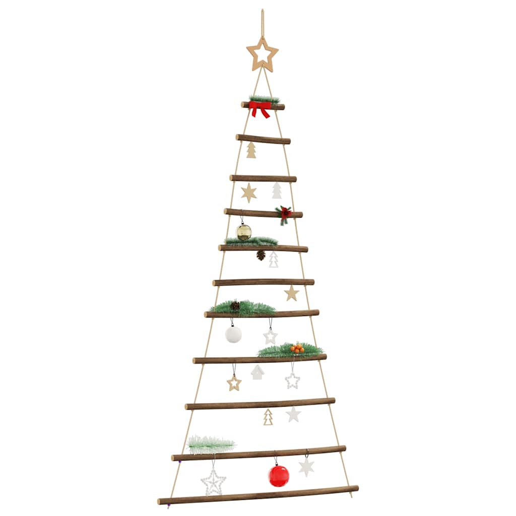 SNOLIX Hanging Christmas Tree with Top Star 74x150 cm Natural Branch - Millennium Furniture