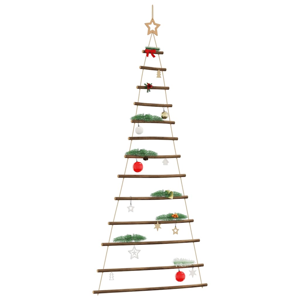 SNOLIX Hanging Christmas Tree with Top Star 86x180 cm Natural Branch - R and M Furniture