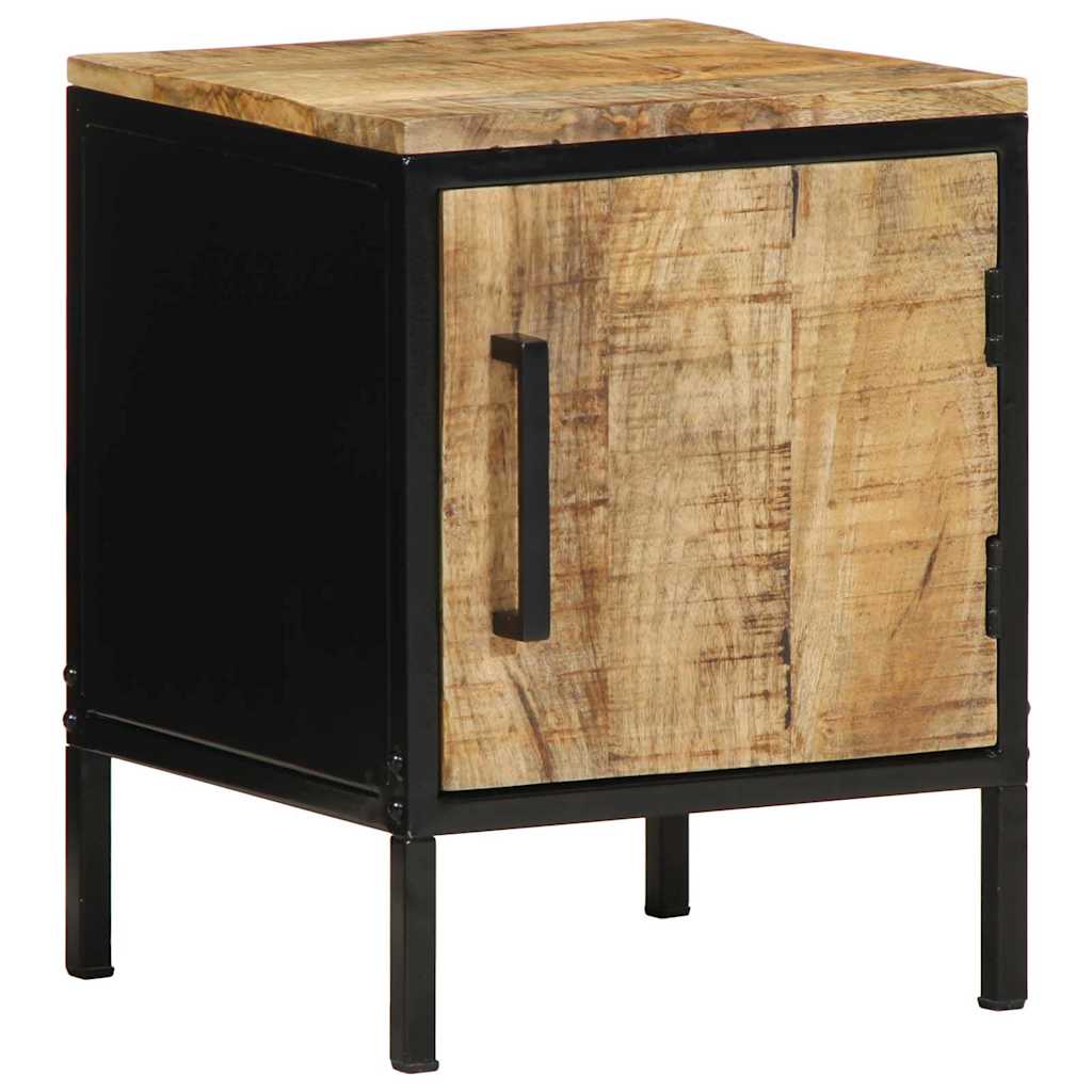 Bedside Cabinet 30 x 30 x 40 cm Solid Wood Rough Mango - Millennium Furniture