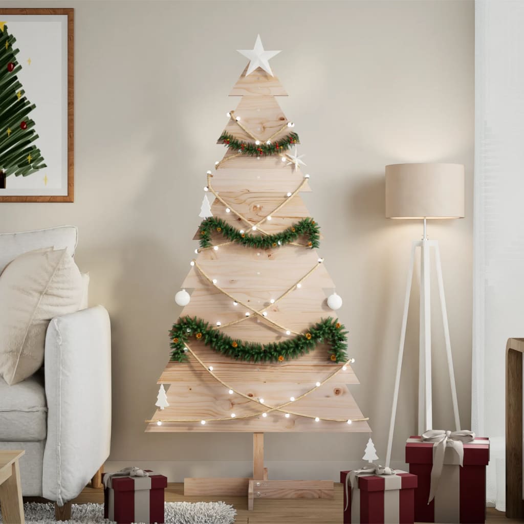 Lauxe 150cm Solid Wood Pine Wooden Christmas Tree for Decoration - Direct Imports