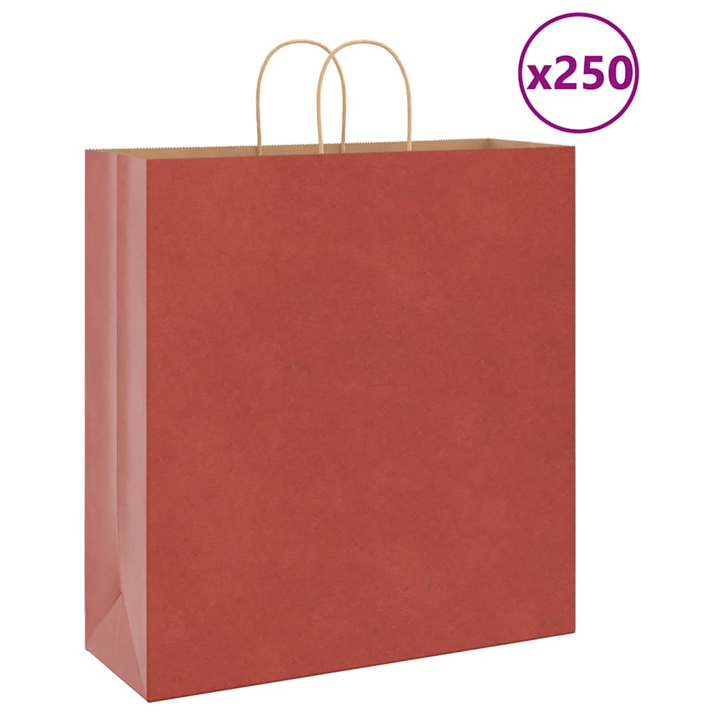 Paper Bags 250 pcs with Handles Red 45x17x48 cm - Charlotte Dunes