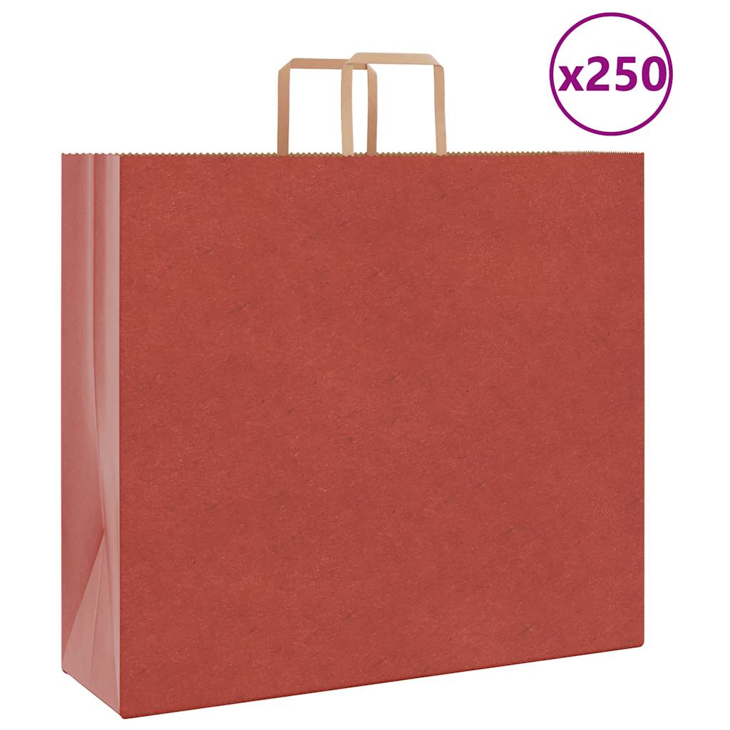 Paper Bags 250 pcs with Handles Red 54x15x49 cm - Charlotte Dunes