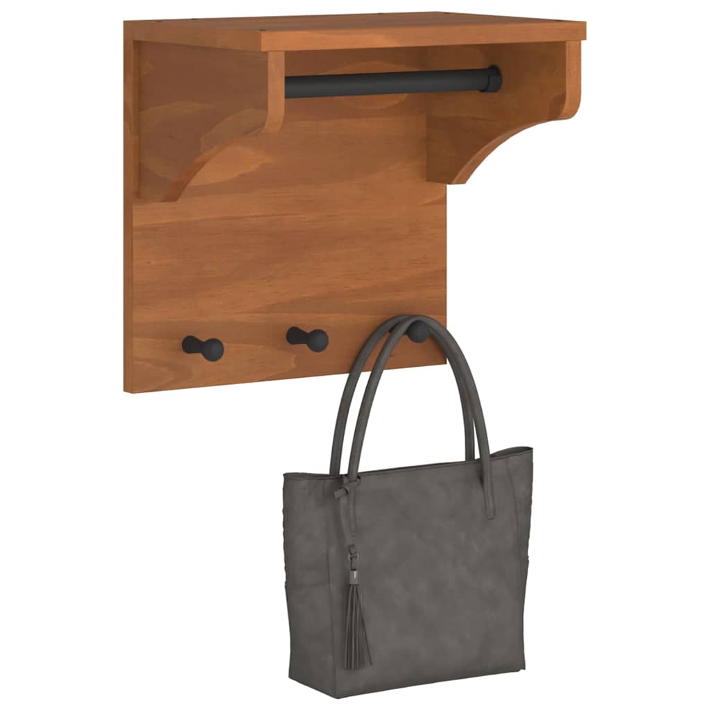 Wall-mounted Coat Rack SANDNES 43x30x42 cm Solid Wood Pine - Tyrell & Tyrell