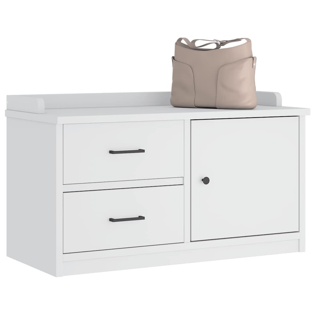 OKNI Medium Hallway Shoe Bench White - All Things Good