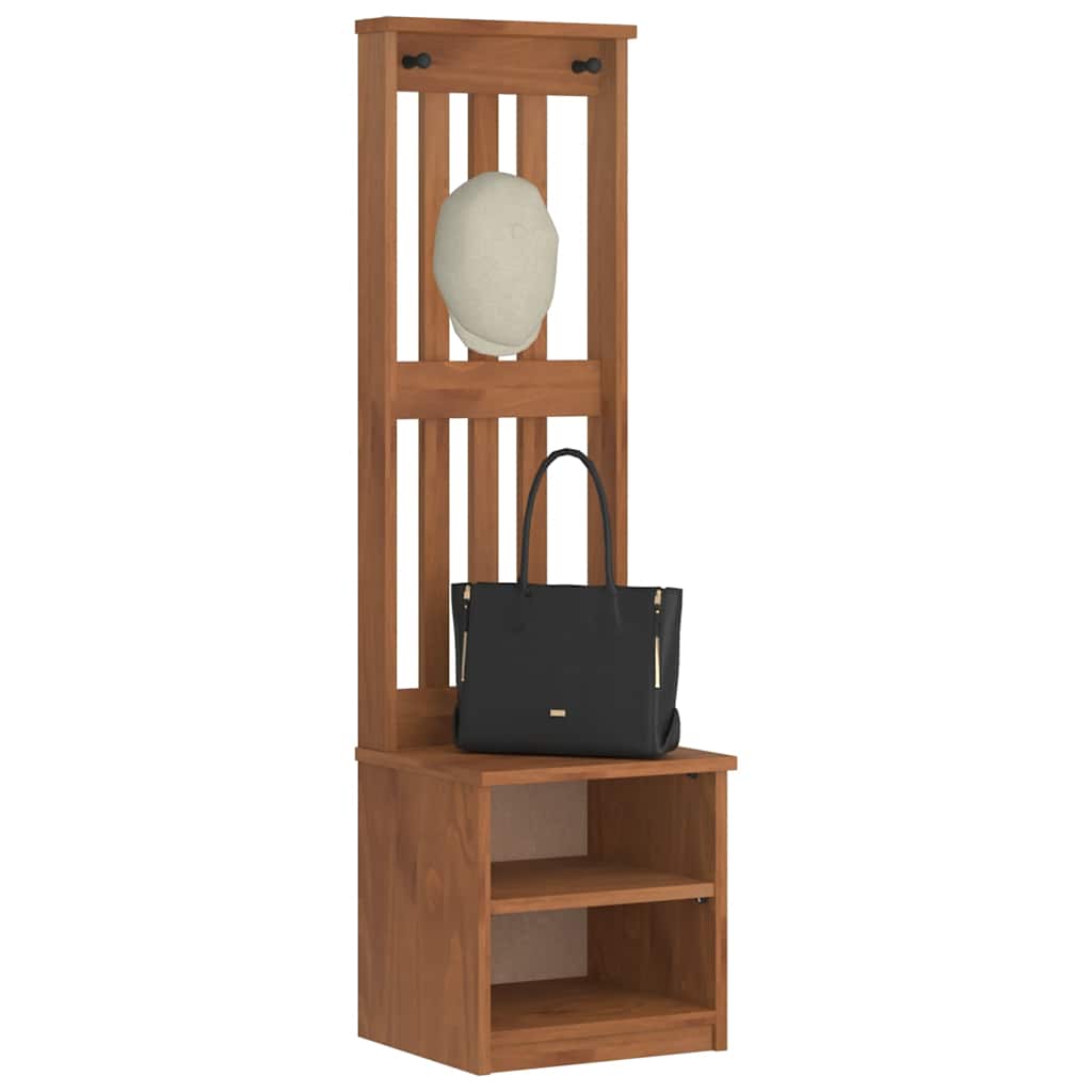 Hall Tree SANDENS 45x40x159.5 cm Solid Wood Pine - Tyrell & Tyrell