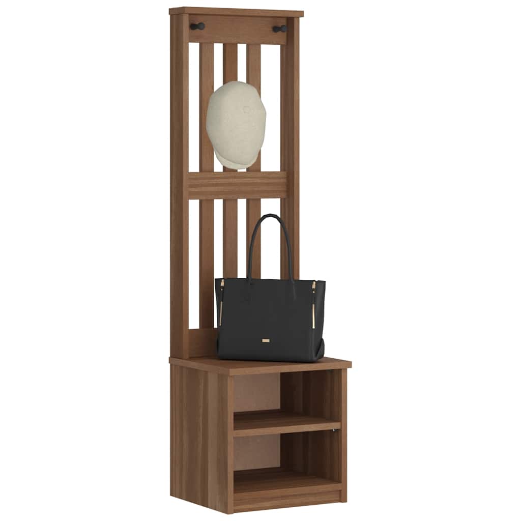 Hall Tree SANDENS 45x40x159.5 cm Solid Wood Pine - Decor Base
