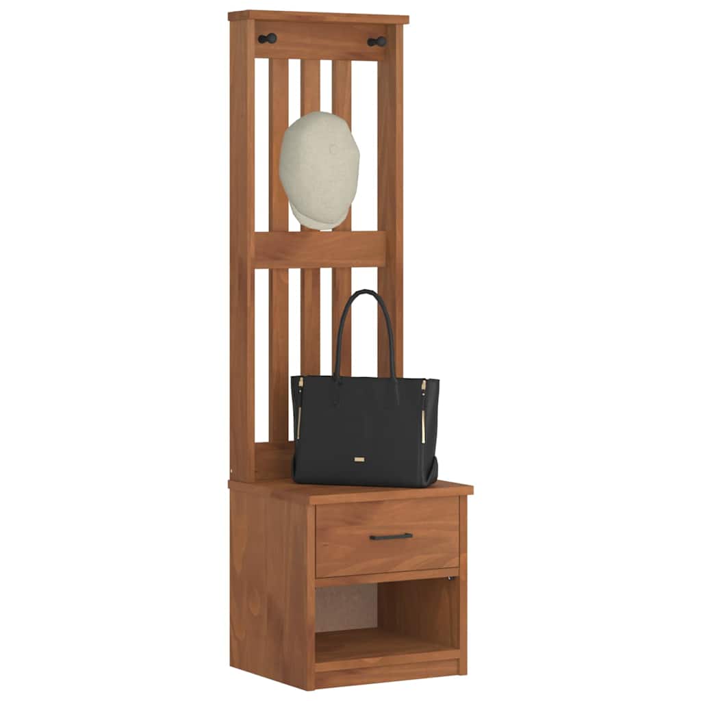 Hall Tree SANDENS 45x40x159.5 cm Solid Wood Pine - R and M Furniture