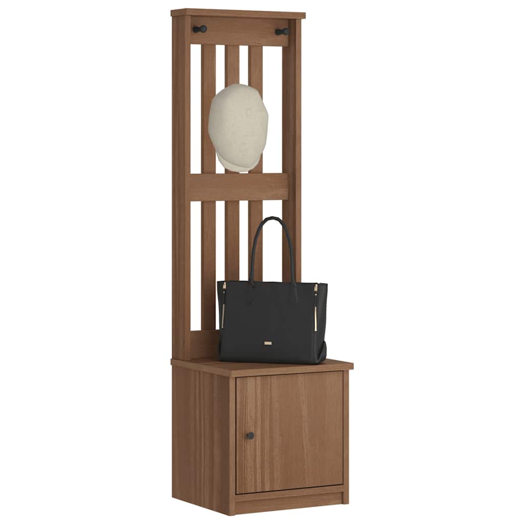 Hall Tree SANDENS 45x40x159.5 cm Solid Wood Pine - The Home Maker
