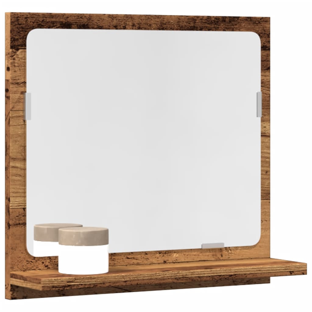 Bathroom Mirror Cabinet Old Wood 40x11x37 cm Engineered Wood - Merlin Deals