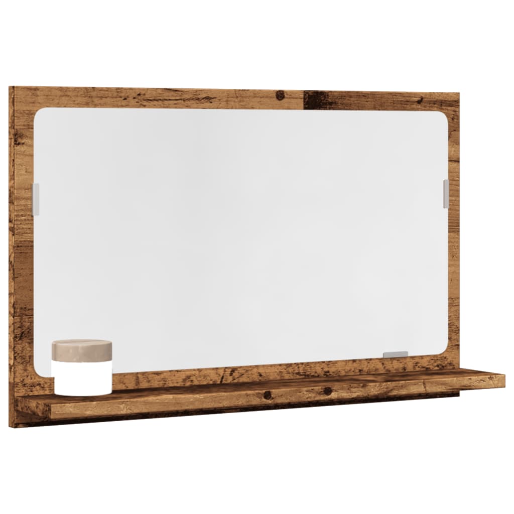 Bathroom Mirror Cabinet Old Wood 60x11x37 cm Engineered Wood - The Home Maker