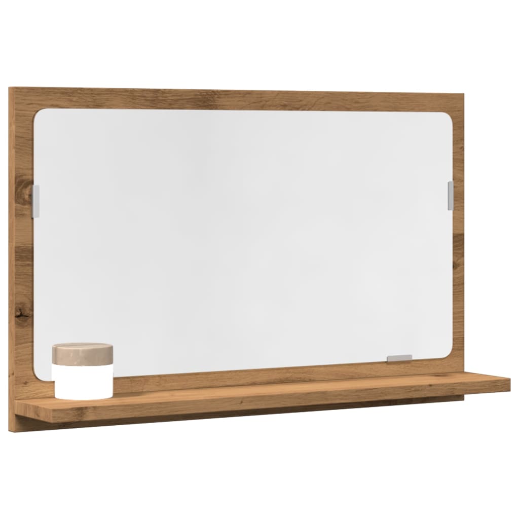 Bathroom Mirror Cabinet Artisan Oak 60x11x37 cm Engineered Wood - Merlin Deals