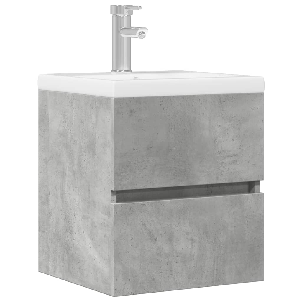 Sink Cabinet Concrete Grey 41x38.5x45 cm Engineered Wood - Design Hut