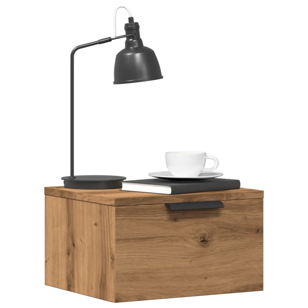 Wall-mounted Bedside Cabinet Artisan Oak 34x30x20 cm - Style and Chic