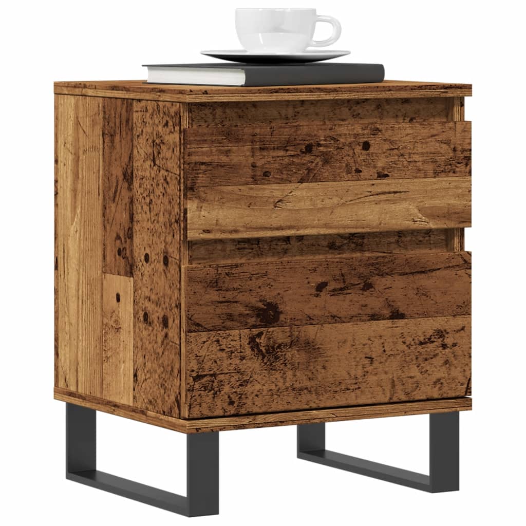 Bedside Cabinet Old Wood 40x35x50 cm Engineered Wood - Casper Homes