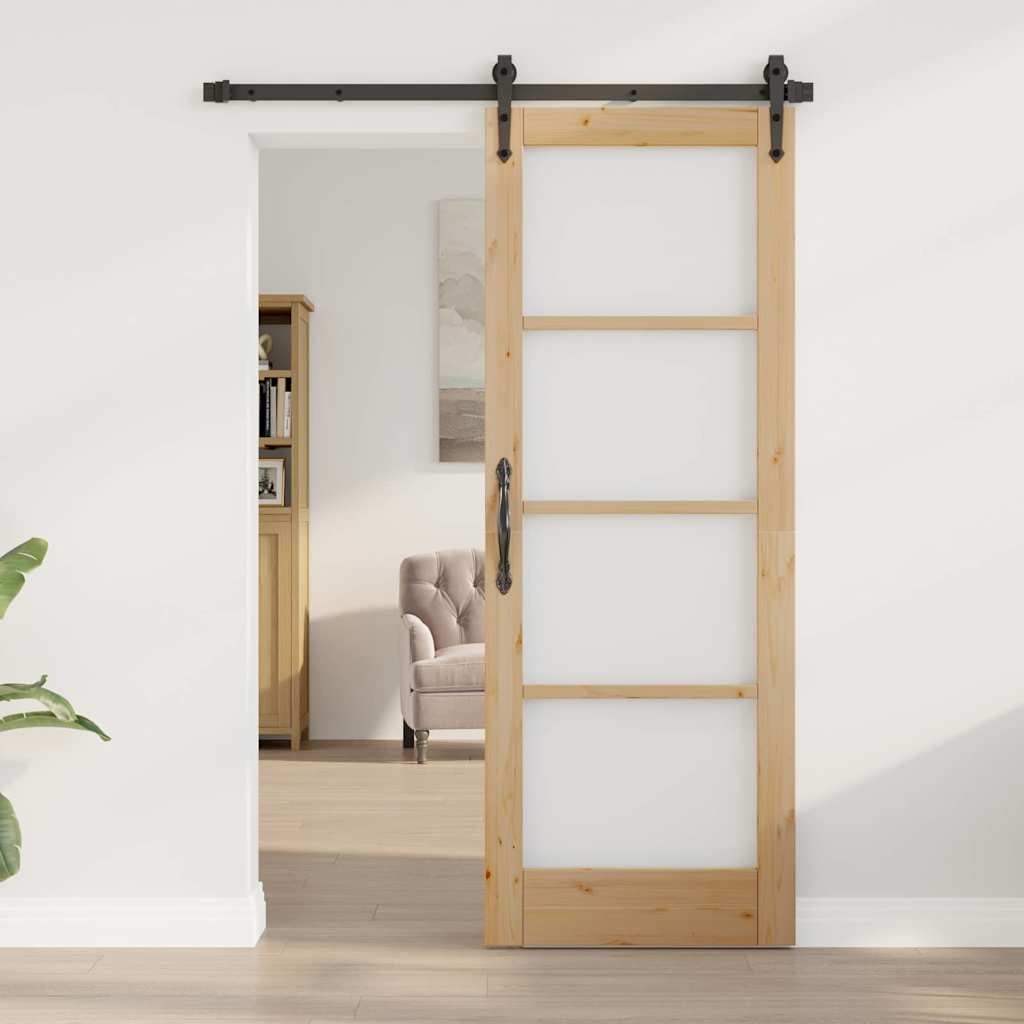 Interior Door with Glass "ORKDAL" 73,5x198,5x4 cm Solid Wood Pine - Casper Homes