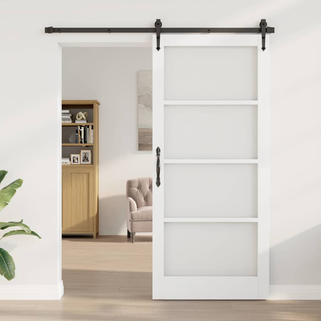 Interior Door with Glass "ORKDAL" White 93x211x4 cm - Casper Homes
