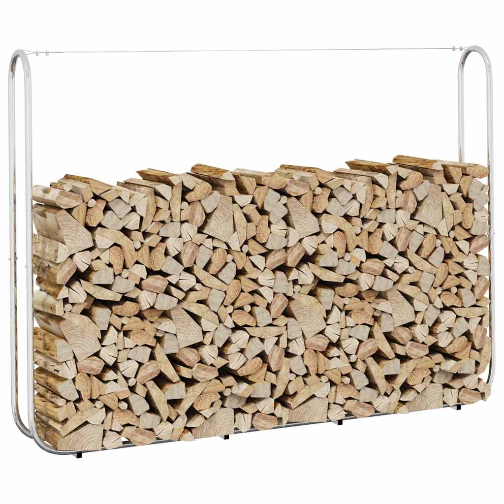 Firewood Rack Wire 200x25x150 cm Galvanised steel - Decor Base