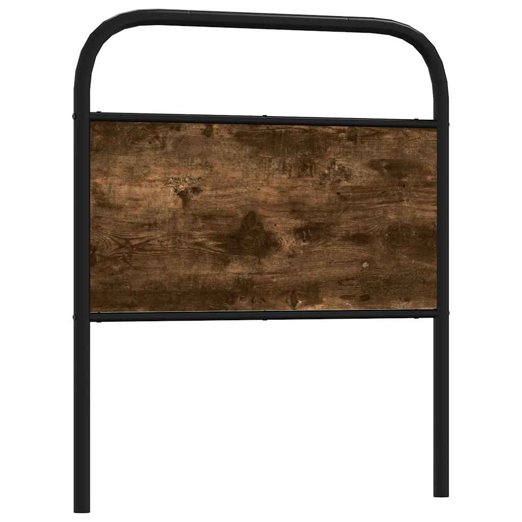 Headboard Smoked Oak 75 cm Steel and Engineered Wood - All Things Good